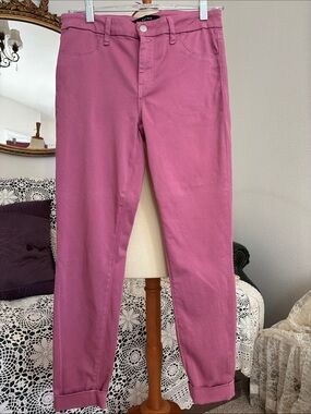 J Brand Rose-Pink (Muscat) Cropped Ankle Jeans